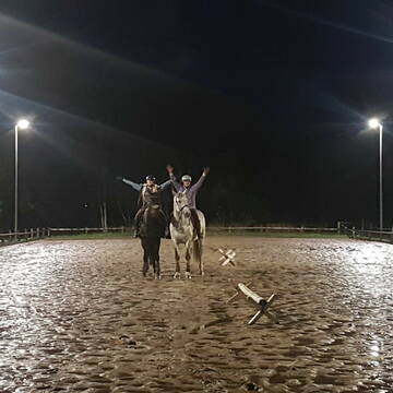 Dressurplatz 20x60 mit Flutlicht