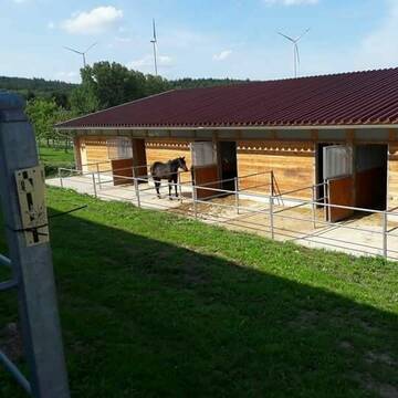 Neuer Open Air Boxenstall mit Paddock