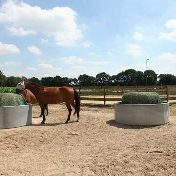 Strohraufen und Round Pen