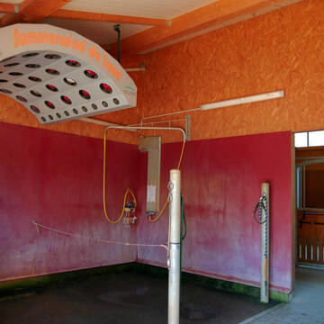 Waschbox und Solarium